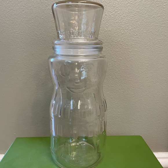 Kitchen Vintage Mr Peanut Glass Jar 1991 75th Birthday Anniversary